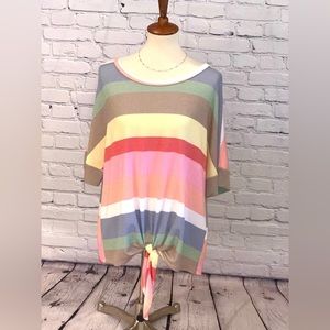Jodifl wide stripe top size large